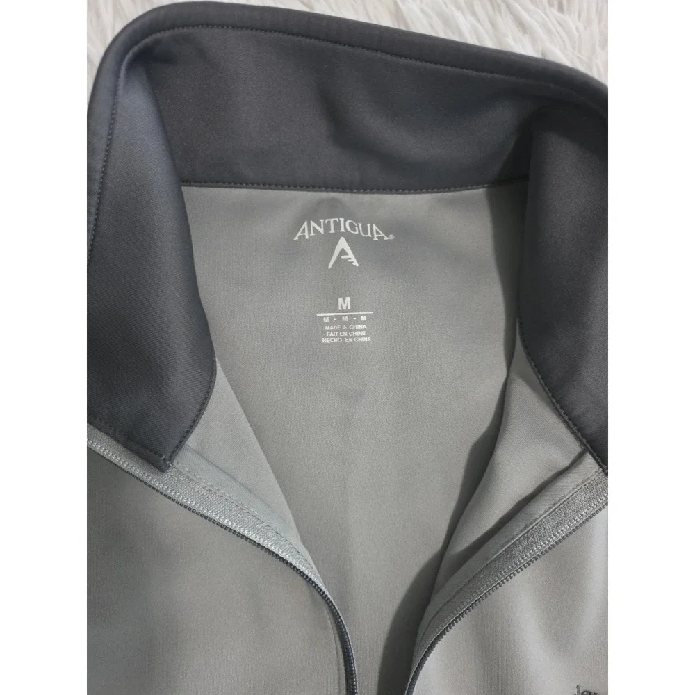 Antigua Gray Casual Beverly Hills Country Club Logo Quarter-Zip Top‎ Size Medium